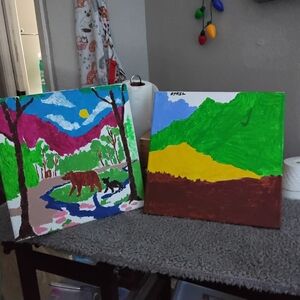 Colorful Landscape Art Canvas Set
